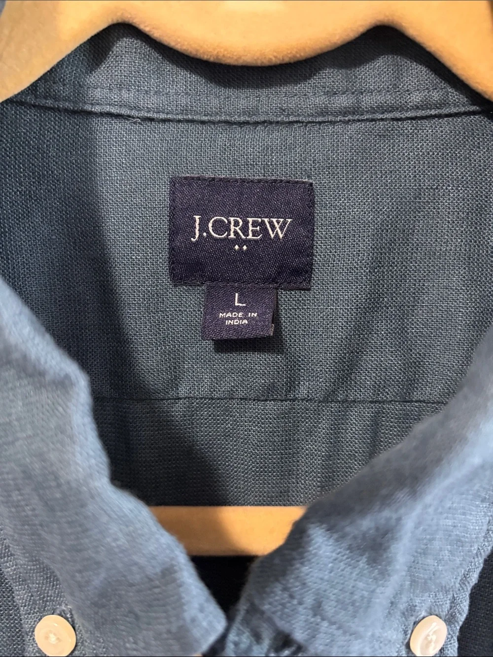 J. Crew Men's Linen Blend Button-Down Shirt Size Large